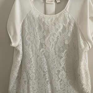 Chico's Ivory Lace Top